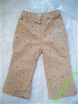 fotka Sametové béžové kalhoty s kytičkama zn. Mini Mode