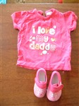 fotka Tričko sytě růžové "I Love My Daddy"