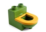 Fotka - Lego Duplo - zchod limetkov se lutm sedtkem - Dm-WC limetkov lut