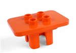 fotka Lego Duplo - stolek obdélníkový oranžový