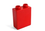 Fotka - Lego Duplo - kostka 2x1 erven - Kostky-2x1 erven