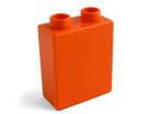 Fotka - Lego Duplo - kostka 2x1 oranov - Kostky-2x1 oranov
