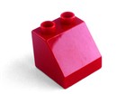 fotka Lego Duplo - kostka šikmá červená