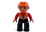 Fotka - Lego Duplo - dlnk v oranov vest - Panci-MN dlnk helma oranov vesta