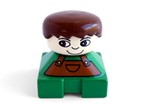 fotka Lego Duplo - panáček zelený v hnědých kalhotách