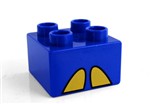fotka Lego Duplo - potisk 2x2 nohy modré