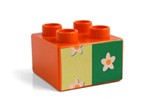 fotka Lego Duplo - potisk 2x2 oranžový tapeta