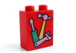 fotka Lego Duplo - potisk nářadí červené