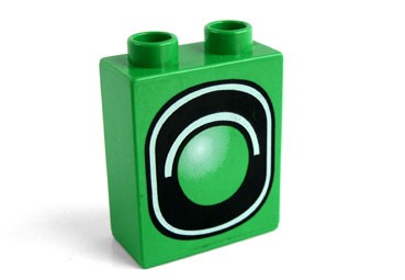 Lego Duplo - potisk svtlo zelen - Potisky-mal vysok zelen semafor
