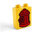 Fotka - Lego Duplo - potisk hydrant - Potisky-mal vysok lut hydrant