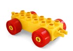 Fotka - Lego Duplo - podvozek lut s ervenmi koly - Vozidla-podvozek new  lut erven