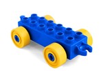 fotka Lego Duplo - podvozek modr se lutmi koly